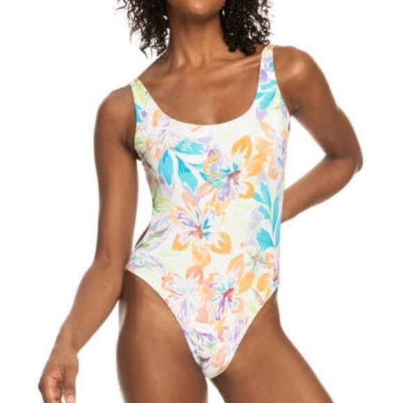 NWT REVERSIBLE ROXY Women's Retro Revo One Piece Swimsuit. SIZE LARGE - Picture 1 of 10
